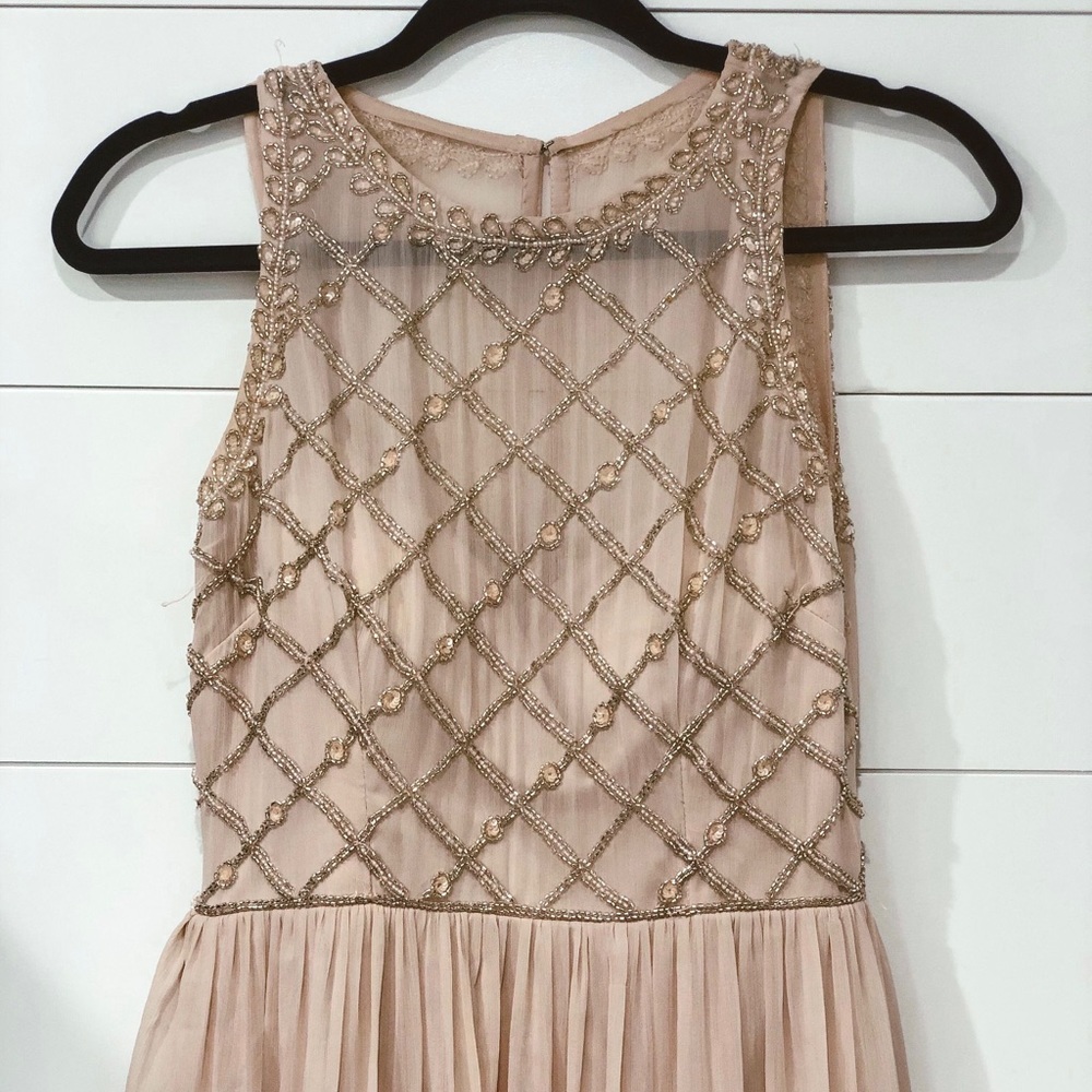 Blush, floor length, Prom dress